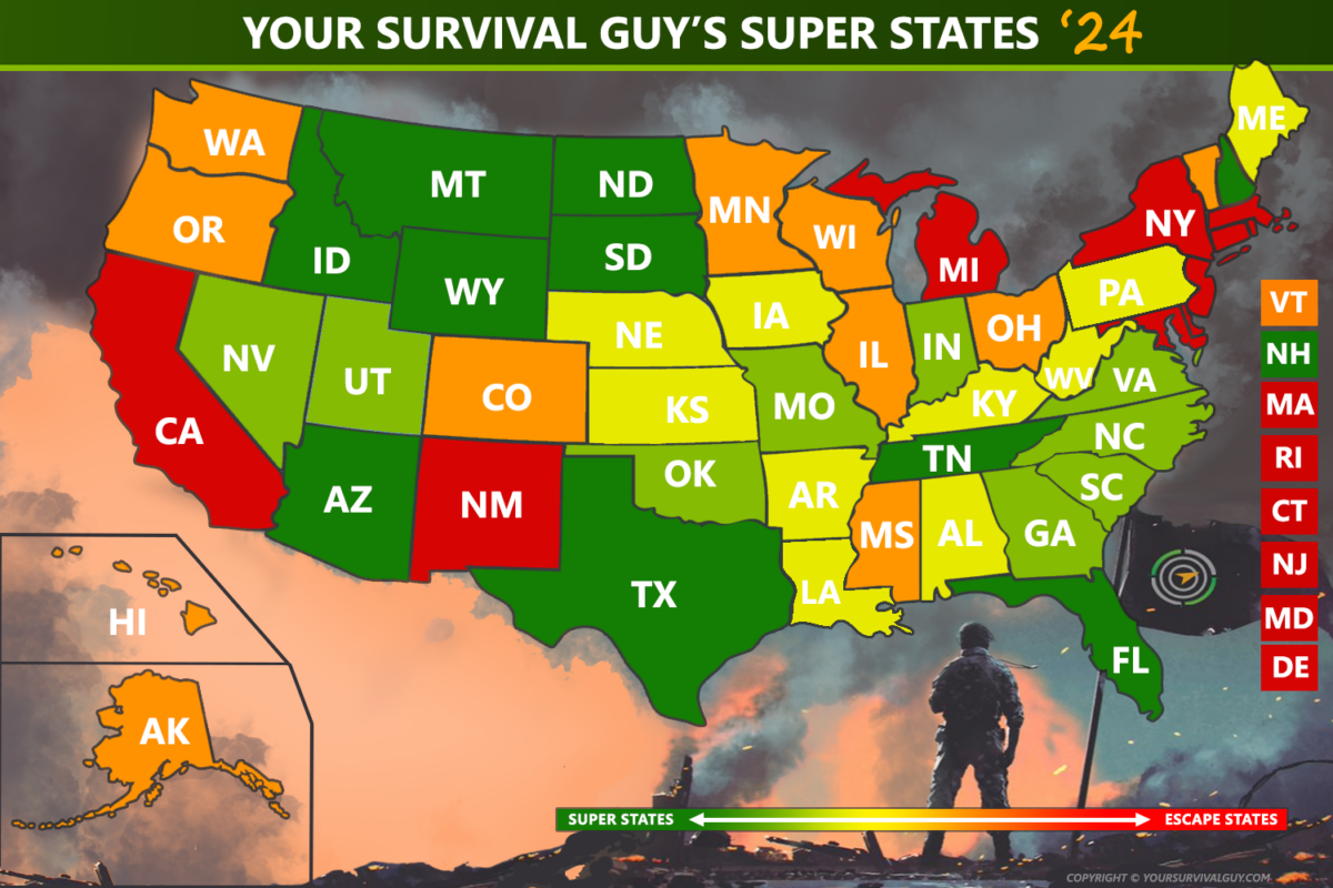 Your Survival Guy’s 2024 Super States Time to Flee? Your Survival Guy